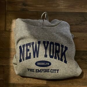 Gray New York Brooklyn Hoodie